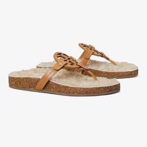 Tory Burch Miller cloud shearling in caramel corn/buttermilk